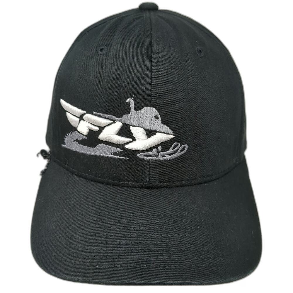 Fly Racing Baseball Cap Black XL Snowmobile Embroidered Flexfit Yupoong Hat